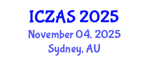 International Conference on Zoology and Animal Science (ICZAS) November 04, 2025 - Sydney, Australia