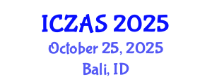 International Conference on Zoology and Animal Science (ICZAS) October 25, 2025 - Bali, Indonesia