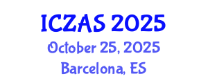 International Conference on Zoology and Animal Science (ICZAS) October 25, 2025 - Barcelona, Spain