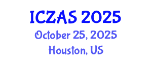 International Conference on Zoology and Animal Science (ICZAS) October 25, 2025 - Houston, United States