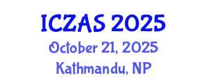 International Conference on Zoology and Animal Science (ICZAS) October 21, 2025 - Kathmandu, Nepal