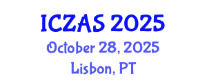 International Conference on Zoology and Animal Science (ICZAS) October 28, 2025 - Lisbon, Portugal