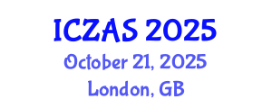 International Conference on Zoology and Animal Science (ICZAS) October 21, 2025 - London, United Kingdom