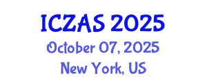 International Conference on Zoology and Animal Science (ICZAS) October 07, 2025 - New York, United States