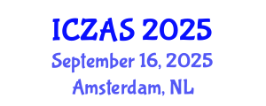International Conference on Zoology and Animal Science (ICZAS) September 16, 2025 - Amsterdam, Netherlands