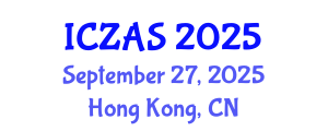 International Conference on Zoology and Animal Science (ICZAS) September 27, 2025 - Hong Kong, China