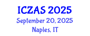 International Conference on Zoology and Animal Science (ICZAS) September 20, 2025 - Naples, Italy