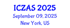 International Conference on Zoology and Animal Science (ICZAS) September 09, 2025 - New York, United States