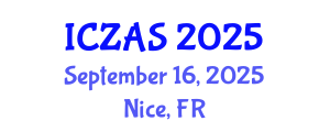 International Conference on Zoology and Animal Science (ICZAS) September 16, 2025 - Nice, France
