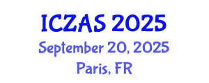 International Conference on Zoology and Animal Science (ICZAS) September 20, 2025 - Paris, France