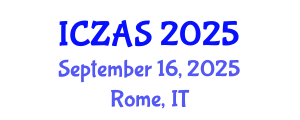 International Conference on Zoology and Animal Science (ICZAS) September 16, 2025 - Rome, Italy