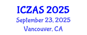 International Conference on Zoology and Animal Science (ICZAS) September 23, 2025 - Vancouver, Canada
