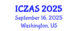International Conference on Zoology and Animal Science (ICZAS) September 16, 2025 - Washington, United States