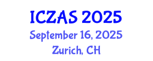 International Conference on Zoology and Animal Science (ICZAS) September 16, 2025 - Zurich, Switzerland