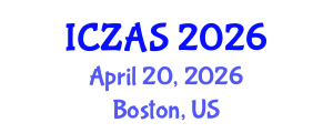 International Conference on Zoology and Animal Science (ICZAS) April 20, 2026 - Boston, United States International Conference on Zoology and Animal Science (ICZAS) April 20, 2026 - Boston, United States