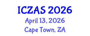 International Conference on Zoology and Animal Science (ICZAS) April 13, 2026 - Cape Town, South Africa International Conference on Zoology and Animal Science (ICZAS) April 13, 2026 - Cape Town, South Africa