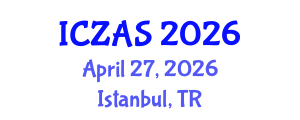 International Conference on Zoology and Animal Science (ICZAS) April 27, 2026 - Istanbul, Turkey International Conference on Zoology and Animal Science (ICZAS) April 27, 2026 - Istanbul, Turkey