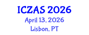 International Conference on Zoology and Animal Science (ICZAS) April 13, 2026 - Lisbon, Portugal International Conference on Zoology and Animal Science (ICZAS) April 13, 2026 - Lisbon, Portugal