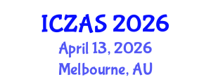 International Conference on Zoology and Animal Science (ICZAS) April 13, 2026 - Melbourne, Australia International Conference on Zoology and Animal Science (ICZAS) April 13, 2026 - Melbourne, Australia