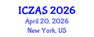 International Conference on Zoology and Animal Science (ICZAS) April 20, 2026 - New York, United States International Conference on Zoology and Animal Science (ICZAS) April 20, 2026 - New York, United States