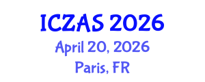 International Conference on Zoology and Animal Science (ICZAS) April 20, 2026 - Paris, France International Conference on Zoology and Animal Science (ICZAS) April 20, 2026 - Paris, France