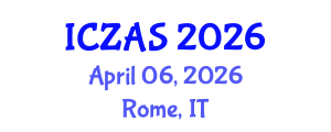 International Conference on Zoology and Animal Science (ICZAS) April 06, 2026 - Rome, Italy