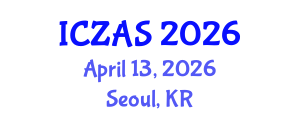 International Conference on Zoology and Animal Science (ICZAS) April 13, 2026 - Seoul, Republic of Korea International Conference on Zoology and Animal Science (ICZAS) April 13, 2026 - Seoul, Republic of Korea