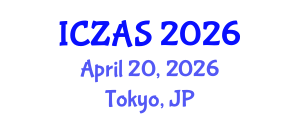 International Conference on Zoology and Animal Science (ICZAS) April 20, 2026 - Tokyo, Japan International Conference on Zoology and Animal Science (ICZAS) April 20, 2026 - Tokyo, Japan