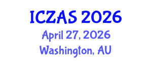 International Conference on Zoology and Animal Science (ICZAS) April 27, 2026 - Washington, Australia International Conference on Zoology and Animal Science (ICZAS) April 27, 2026 - Washington, Australia