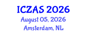 International Conference on Zoology and Animal Science (ICZAS) August 05, 2026 - Amsterdam, Netherlands International Conference on Zoology and Animal Science (ICZAS) August 05, 2026 - Amsterdam, Netherlands