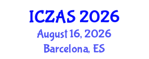 International Conference on Zoology and Animal Science (ICZAS) August 16, 2026 - Barcelona, Spain International Conference on Zoology and Animal Science (ICZAS) August 16, 2026 - Barcelona, Spain
