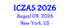 International Conference on Zoology and Animal Science (ICZAS) August 09, 2026 - New York, United States