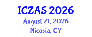 International Conference on Zoology and Animal Science (ICZAS) August 21, 2026 - Nicosia, Cyprus International Conference on Zoology and Animal Science (ICZAS) August 21, 2026 - Nicosia, Cyprus