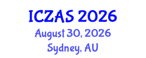 International Conference on Zoology and Animal Science (ICZAS) August 30, 2026 - Sydney, Australia