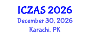 International Conference on Zoology and Animal Science (ICZAS) December 30, 2026 - Karachi, Pakistan International Conference on Zoology and Animal Science (ICZAS) December 30, 2026 - Karachi, Pakistan
