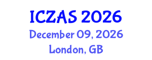 International Conference on Zoology and Animal Science (ICZAS) December 09, 2026 - London, United Kingdom International Conference on Zoology and Animal Science (ICZAS) December 09, 2026 - London, United Kingdom