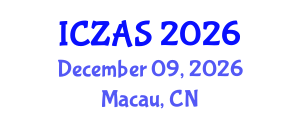 International Conference on Zoology and Animal Science (ICZAS) December 09, 2026 - Macau, China International Conference on Zoology and Animal Science (ICZAS) December 09, 2026 - Macau, China