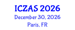 International Conference on Zoology and Animal Science (ICZAS) December 30, 2026 - Paris, France International Conference on Zoology and Animal Science (ICZAS) December 30, 2026 - Paris, France