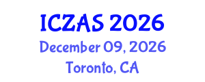 International Conference on Zoology and Animal Science (ICZAS) December 09, 2026 - Toronto, Canada International Conference on Zoology and Animal Science (ICZAS) December 09, 2026 - Toronto, Canada