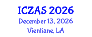 International Conference on Zoology and Animal Science (ICZAS) December 13, 2026 - Vientiane, Laos International Conference on Zoology and Animal Science (ICZAS) December 13, 2026 - Vientiane, Laos