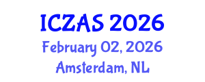 International Conference on Zoology and Animal Science (ICZAS) February 02, 2026 - Amsterdam, Netherlands International Conference on Zoology and Animal Science (ICZAS) February 02, 2026 - Amsterdam, Netherlands