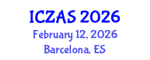 International Conference on Zoology and Animal Science (ICZAS) February 12, 2026 - Barcelona, Spain International Conference on Zoology and Animal Science (ICZAS) February 12, 2026 - Barcelona, Spain