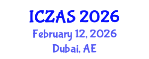 International Conference on Zoology and Animal Science (ICZAS) February 12, 2026 - Dubai, United Arab Emirates International Conference on Zoology and Animal Science (ICZAS) February 12, 2026 - Dubai, United Arab Emirates