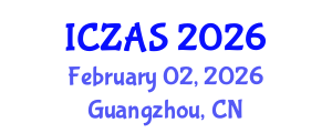 International Conference on Zoology and Animal Science (ICZAS) February 02, 2026 - Guangzhou, China International Conference on Zoology and Animal Science (ICZAS) February 02, 2026 - Guangzhou, China