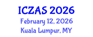 International Conference on Zoology and Animal Science (ICZAS) February 12, 2026 - Kuala Lumpur, Malaysia International Conference on Zoology and Animal Science (ICZAS) February 12, 2026 - Kuala Lumpur, Malaysia