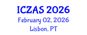 International Conference on Zoology and Animal Science (ICZAS) February 02, 2026 - Lisbon, Portugal International Conference on Zoology and Animal Science (ICZAS) February 02, 2026 - Lisbon, Portugal