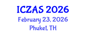 International Conference on Zoology and Animal Science (ICZAS) February 23, 2026 - Phuket, Thailand International Conference on Zoology and Animal Science (ICZAS) February 23, 2026 - Phuket, Thailand