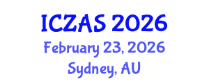 International Conference on Zoology and Animal Science (ICZAS) February 23, 2026 - Sydney, Australia International Conference on Zoology and Animal Science (ICZAS) February 23, 2026 - Sydney, Australia