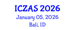 International Conference on Zoology and Animal Science (ICZAS) January 05, 2026 - Bali, Indonesia International Conference on Zoology and Animal Science (ICZAS) January 05, 2026 - Bali, Indonesia