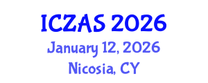 International Conference on Zoology and Animal Science (ICZAS) January 12, 2026 - Nicosia, Cyprus International Conference on Zoology and Animal Science (ICZAS) January 12, 2026 - Nicosia, Cyprus